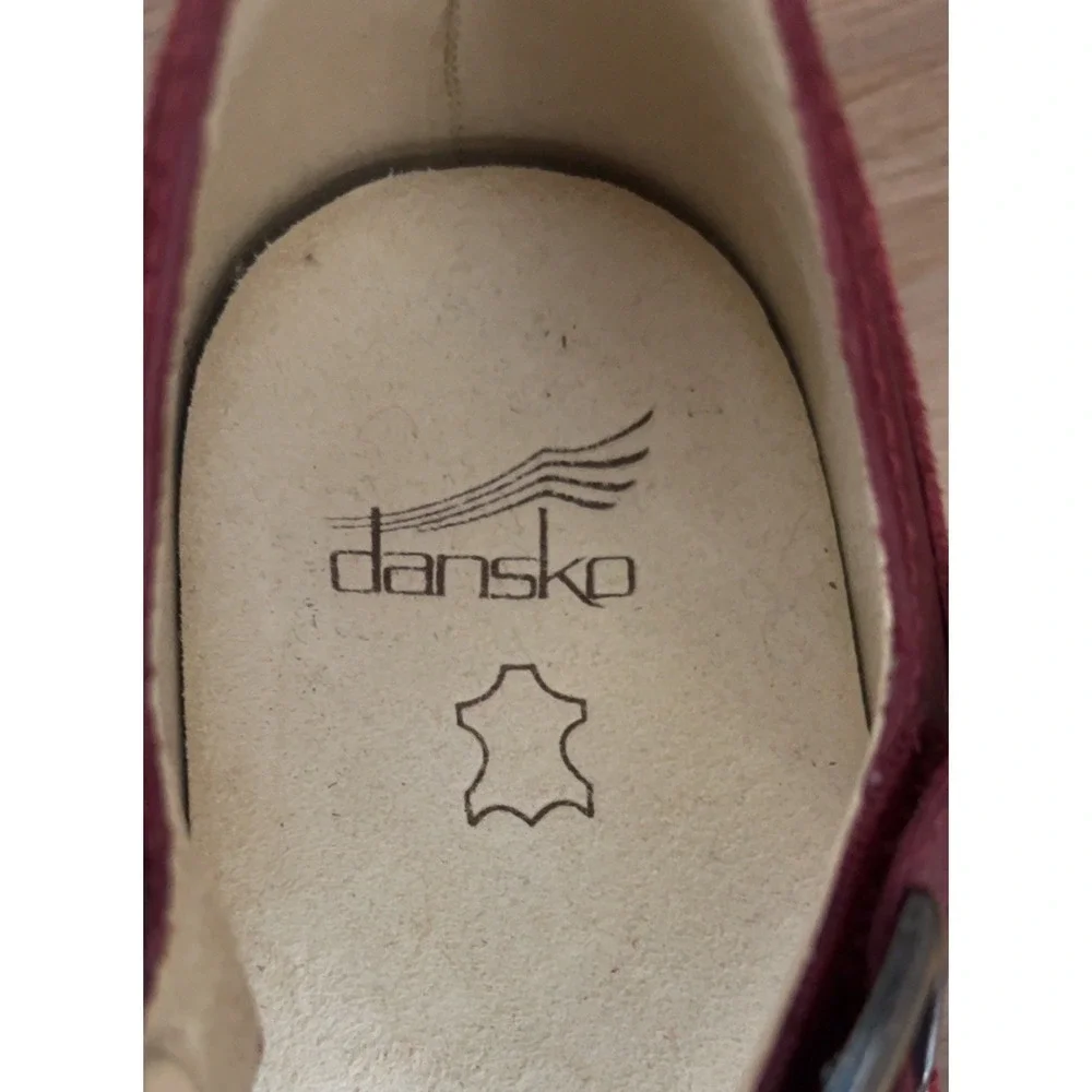 Dansko Mae Red Burnished Suede Mary Jane SZ: 42 EU 11.5-12 US NWOB - Picture 11 of 12